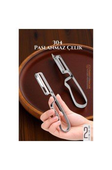 Soyacak Seti- Sebze Soyacağı Profesyonel Paslanmaz Çelik 2 li SET