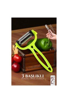 3 Bıçaklı Soyacak Seti - Sebze Soyacağı Profesyonel Paslanmaz Çelik 2 li SET