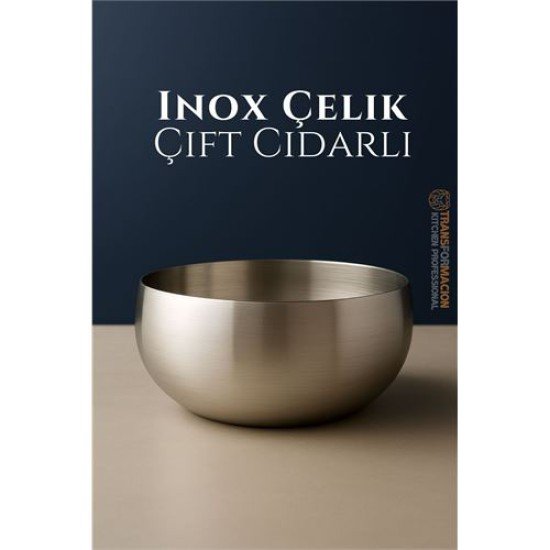 Çift Cidarlı Kase - Inox Çelik Kase 18 cm Çift Cidarlı Kase - Inox Çelik Kase 18 cm