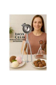Inox 4 cm Dondurma Kaşığı - Karpuz Kurabiye Köfte Helva Porsiyonlama Inox 4 cm Dondurma Kaşığı - Karpuz Kurabiye Köfte Helva Porsiyonlama