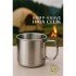 Inox Çelik Kamp Kupası - Inox Kamp Bardağı Profesyonel Inox Çelik 350 ml