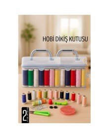 Dikiş Seti - 42 Parça Renkli Dikiş Seti – Mezuralı, Taşınabilir, Hobi ve Onarım İçin