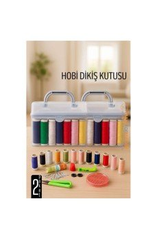 Dikiş Seti - 42 Parça Renkli Dikiş Seti – Mezuralı, Taşınabilir, Hobi ve Onarım İçin Dikiş Seti - 42 Parça Renkli Dikiş Seti – Mezuralı, Taşınabilir, Hobi ve Onarım İçin