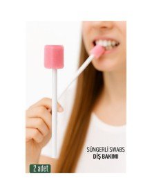 Süngerli Swab - Ağız ve Diş Bakım Çubuğu - 2 Adet