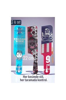 Saç Kesim Tarağı – Özel Tasarım 22 cm 3’lü Berber Tarağı Seti – Antistatik & Isıya Dayanıklı Saç Kesim Tarağı – Özel Tasarım 22 cm 3’lü Berber Tarağı Seti – Antistatik & Isıya Dayanıklı