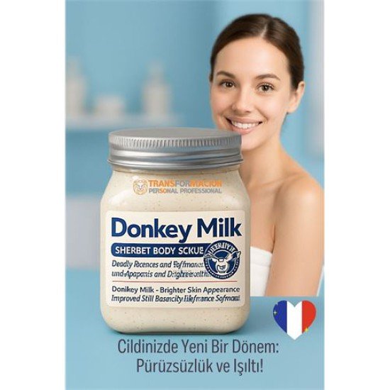 Donkey Milk Vücut Peelingi 500 ml - Ölü Deri Temizleyici, Cilt Aydınlatıcı ve Yoğun Nemlendirici Vücut Scrubı Donkey Milk Vücut Peelingi 500 ml - Ölü Deri Temizleyici, Cilt Aydınlatıcı ve Yoğun Nemlendirici Vücut Scrubı