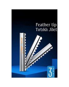 Feather Tip Tırtıklı Ustura Jileti 3 Adet