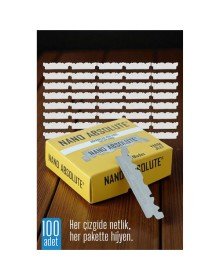 100 lü Berber Ustura Jileti - Yarım Jilet- Berber Jileti Nano Absolute