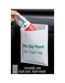 Pratik Çöp Poşeti - Yapışkanlı Çöp Poşeti 20 Lİ PAKET
