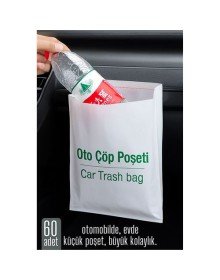 Pratik Çöp Poşeti - Yapışkanlı Çöp Poşeti 60 LI PAKET