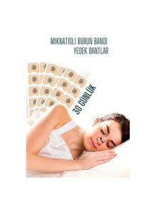 Manyetik Burun Bandı - 30 GÜNLÜK YEDEK Sporcu Burun Bandı - Horlama Önleyici Azaltıcı