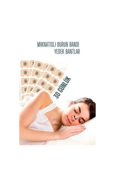 Manyetik Burun Bandı - 30 GÜNLÜK YEDEK Sporcu Burun Bandı - Horlama Önleyici Azaltıcı