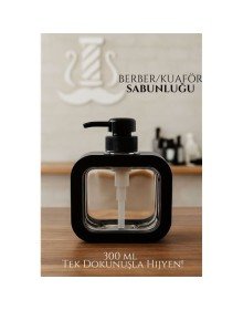 Berber Sabunluğu – Modern Pompalı Dispenser | Sıvı Sabun, Şampuan, Losyon İçin 300 ml