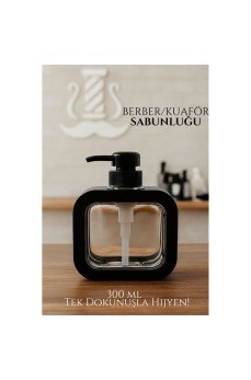 Berber Sabunluğu – Modern Pompalı Dispenser | Sıvı Sabun, Şampuan, Losyon İçin 300 ml