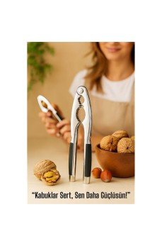 Metal Ceviz Kıracağı – Kauçuk Tutma Yerli | Fındık, Ceviz, Badem İçin Ergonomik Kırıcı