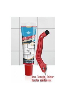 Derz Dolgu Macunu + Çelik Uçlu Derz Kazıyıcı Set | Fayans Arası Temizlik ve Yenileme Çözümü