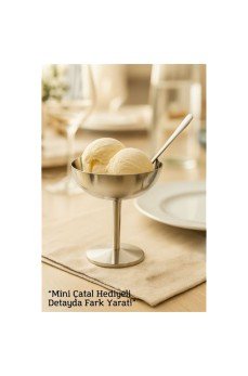 Gümüş Inox Çelik Ayaklı Dondurma ve Sunum Kasesi – Tatlı, Lokum ve Sunum Kabı Gümüş Inox Çelik Ayaklı Dondurma ve Sunum Kasesi – Tatlı, Lokum ve Sunum Kabı