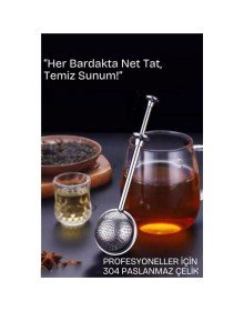Bitki Çayı Süzgeci –Çay Demleme Aparatı  Profesyonel 304 Paslanmaz Çelik