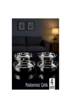 Paslanmaz Yuvarlak Küllük - Metal Kül Tablası - Masaüstü Küllük 4 LÜ Paslanmaz Yuvarlak Küllük - Metal Kül Tablası - Masaüstü Küllük 4 LÜ