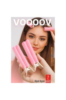 2'li Klipsli Saç Bigudisi Isısız Doğal Bukle Bigudisi Dipten Hacim ve Perçem Şekillendirme İçin 2'li Klipsli Saç Bigudisi Isısız Doğal Bukle Bigudisi Dipten Hacim ve Perçem Şekillendirme İçin