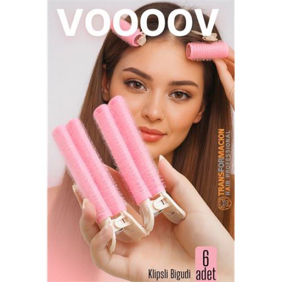 6'lı Klipsli Saç Bigudisi Isısız Doğal Bukle Bigudisi Dipten Hacim ve Perçem Şekillendirme İçin 6'lı Klipsli Saç Bigudisi Isısız Doğal Bukle Bigudisi Dipten Hacim ve Perçem Şekillendirme İçin