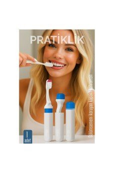 Kapaklı Diş Fırçası - Seyahat Kapaklı Diş Fırçası - Hijyenik Koruma, Pratik ve Kompakt Model