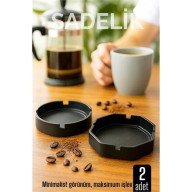 2 li Karbon Plastik Küllük Seti  - Masaüstü Küllük  Kaymaz, Hafif ve Şık Tasarım