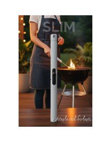 Slim Çakmak  - Barbekü, Pipo ve Mutfak Kullanımı İçin 21 cm Uzunlukta Gazlı Mangal Çakmağı