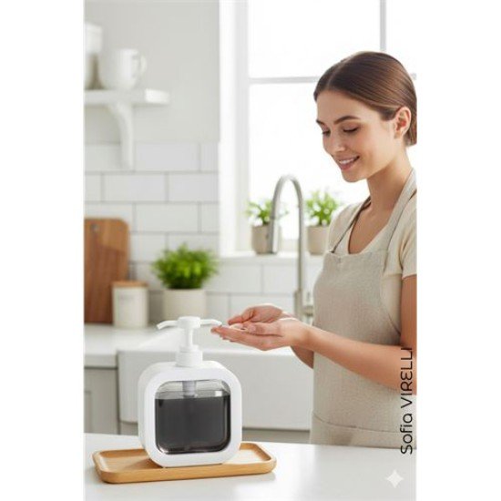 Pompalı Dispenser Sabunluk – Şeffaf Gövde, Modern Tasarım | Sıvı Sabun, Şampuan, Losyon İçin Pompalı Dispenser Sabunluk – Şeffaf Gövde, Modern Tasarım | Sıvı Sabun, Şampuan, Losyon İçin