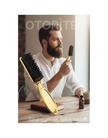 GOLD Sakal Bıyık Tarama Fırçası - Sakal FırçaSI – Şekillendirici, Anti-Statik
