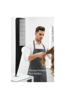 Bayan Kuaförü Saç Kesim Tarağı - Profesyonel Kuaför Kesim Tarağı Kuyruklu Saç Ayırma Şekillendirme Tarağı