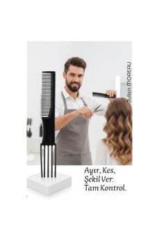 Bayan Kuaförü Saç Kesim Tarağı - Profesyonel Kuaför Saç Kesim Tarağı | Krepe, Ayırma ve Şekillendirme Tarağı