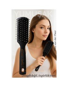 40 Ayak Nano Dolaşık Saç Açıcı Tarak, Karbon Plastik Gövde, Havalandırmalı Tasarım