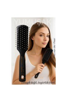 40 Ayak Nano Dolaşık Saç Açıcı Tarak, Karbon Plastik Gövde, Havalandırmalı Tasarım