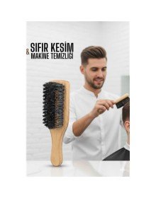 Ahşap Fade Fırça – Berberler İçin Sıfır Kesim ve Makine Temizleme Fırçası