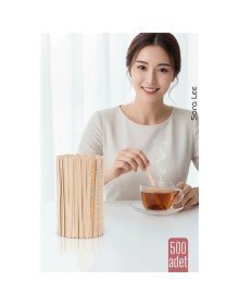 Ahşap Karıştırıcı Kaşık – 500’lü Paket | Çay, Kahve ve Servis İçin Hijyenik ve Pratik!