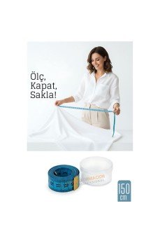 150 cm Plastik Kutulu Mezura – Esnek, Dayanıklı, Dikiş ve Ölçüm İçin Pratik Şerit Metre