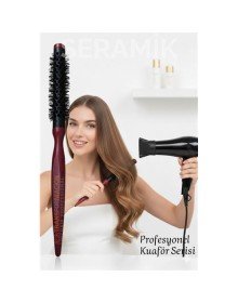 Profesyonel Kuaför 25 mm Ceramic Ionic Nano Fön Fırçası – 26 cm Uzunluk, Profesyonel Kuaför Serisi