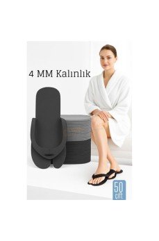 4 MM Kalın Tek Kullanımlık Spa Otel  Pedikür Terliği  50 Çift