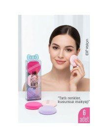 6'lı Makyaj Süngeri Seti – Yumuşak Dokulu, Latex-Free, Pürüzsüz Uygulama İçin İdeal