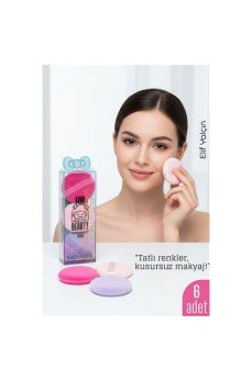 6'lı Makyaj Süngeri Seti – Yumuşak Dokulu, Latex-Free, Pürüzsüz Uygulama İçin İdeal