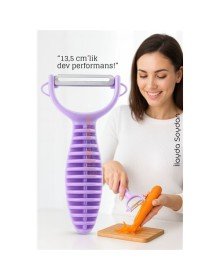 13,5 cm Ergonomik Sebze Soyacağı – Renkli Tasarım, Paslanmaz Bıçaklı, Konforlu Kullanım