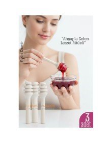 3’lü Ahşap Mini Kaşık Seti – 6.5 cm Reçel, Bal ve Sos Servisi İçin Doğal Sunum Kaşıkları