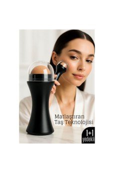 Volkanik Taşlı Yağ Emici Yüz Roller - + Yedek Taşlı Set – Ciltteki Yağı Anında Al, Mat Görünüm Kazan!
