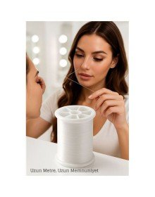 Profesyonel Kuaför Kaş Bıyık Alma İpi – Ekstra Sağlam 500 metre Beyaz