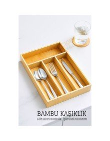 Bambu Çekmece İçi Kaşıklık Organizer