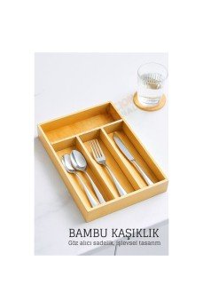 Bambu Çekmece İçi Kaşıklık Organizer