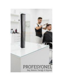 Kuaför Saç Kesim Tarağı - Profesyonel Eğimli Tasarım Berber Kesim Tarağı