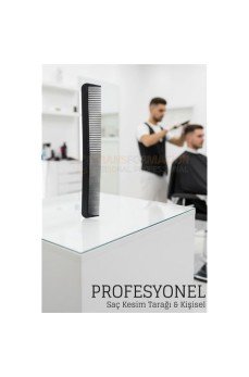 Kuaför Saç Kesim Tarağı - Profesyonel Eğimli Tasarım Berber Kesim Tarağı