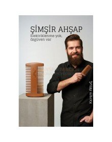 Ahşap Sakal ve Bıyık Tarağı – Antistatik Şimşir Tarak